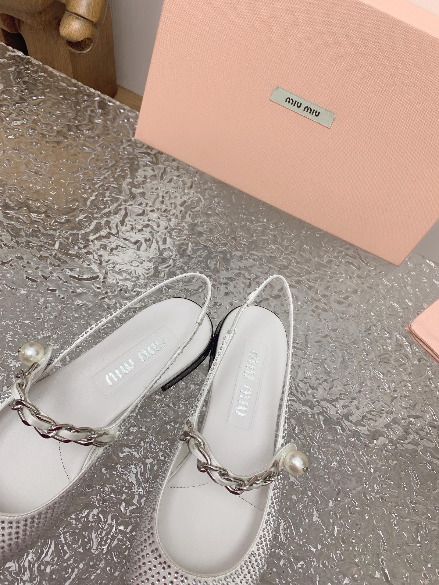 Ivory/Black Satin Slingback Ballerinas With Crystals