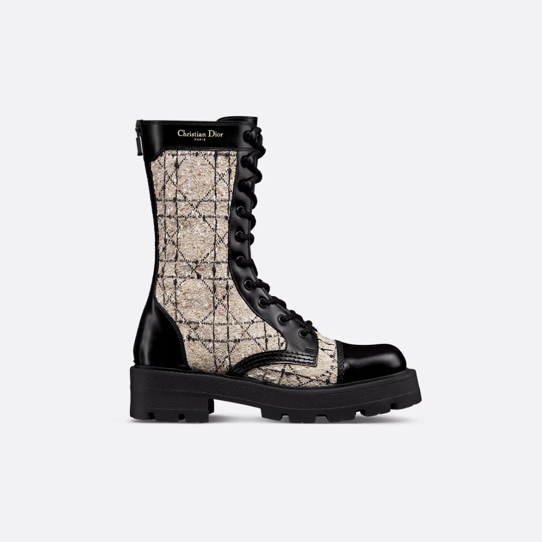 Beige & Black D-Unit Ankle Boot