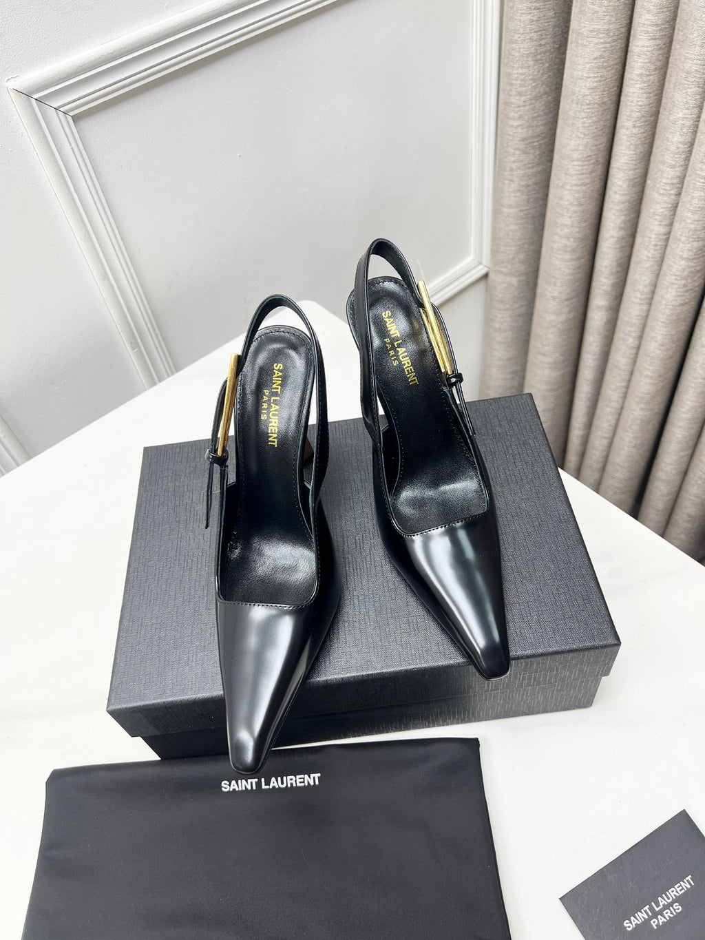 Black Lee Slingback Pumps