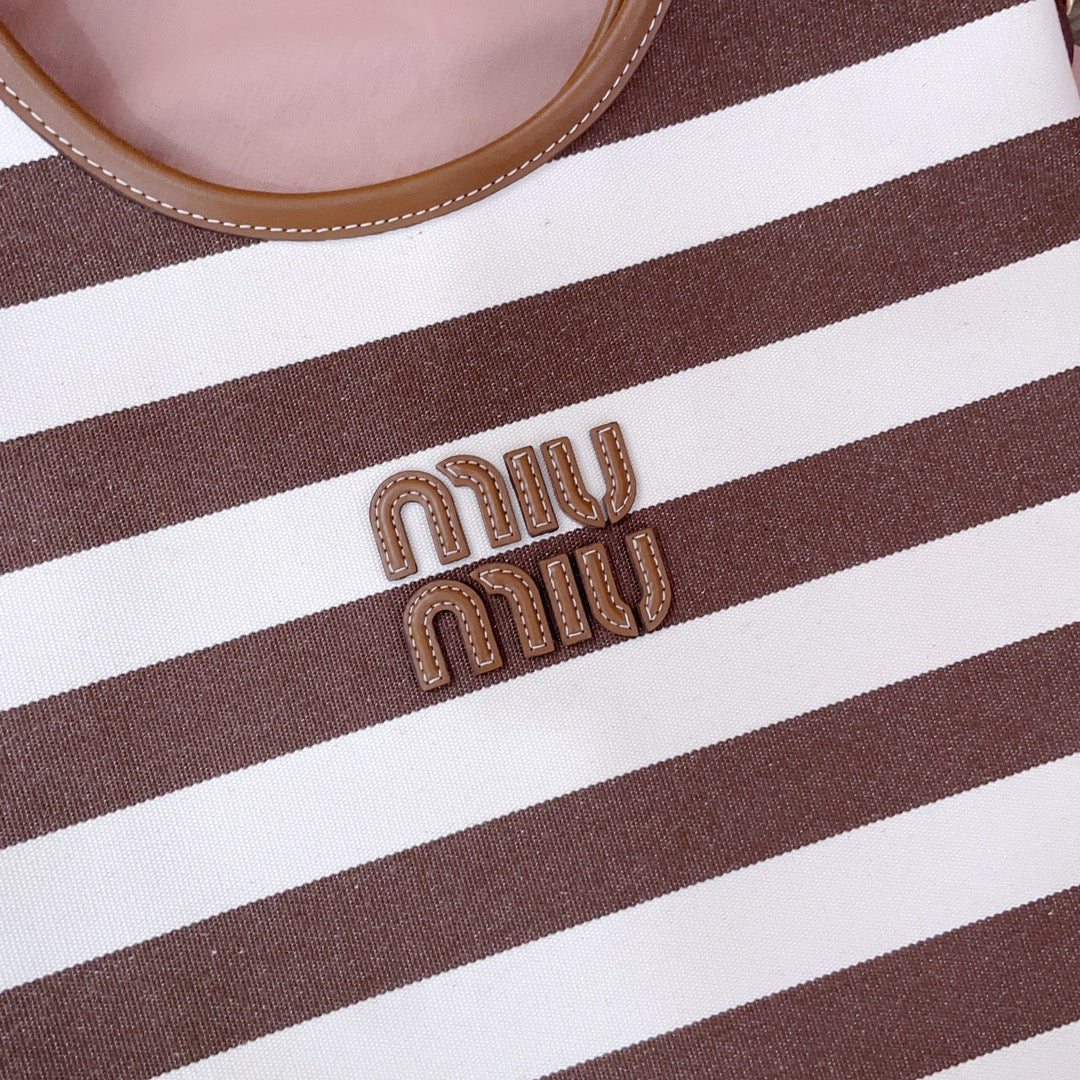 Cocoa Brown/Natural IVY Canvas & Leather Bag