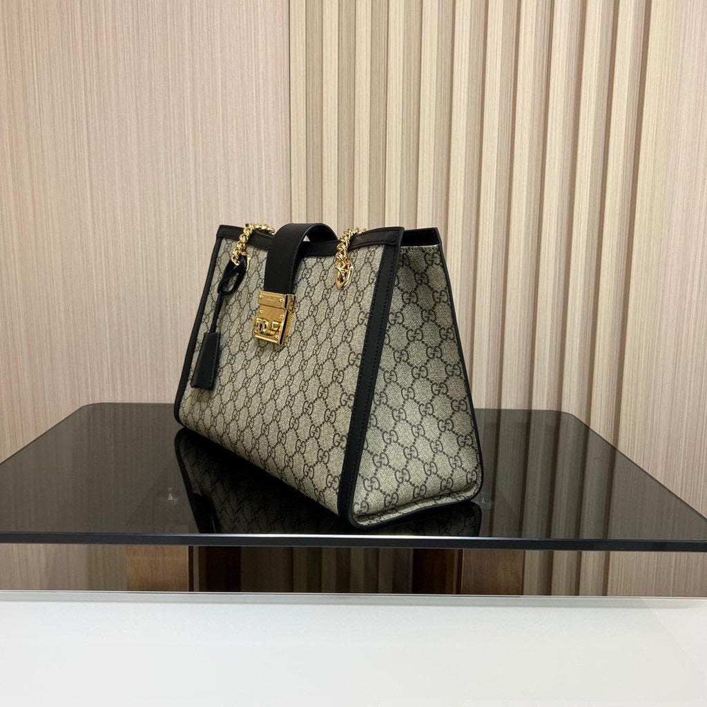 Beige/Black GP Medium Shoulder Bag