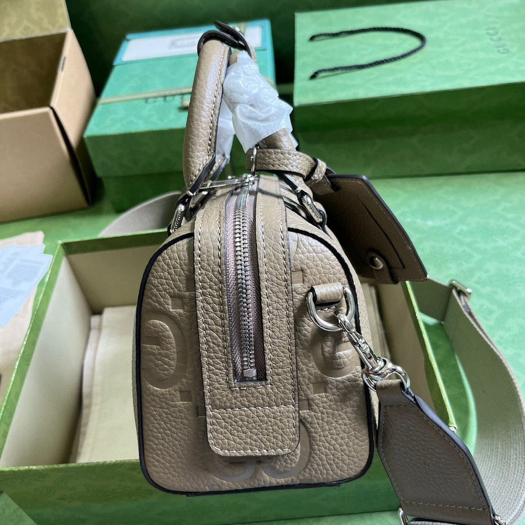 Taupe JG Mini Duffle Bag