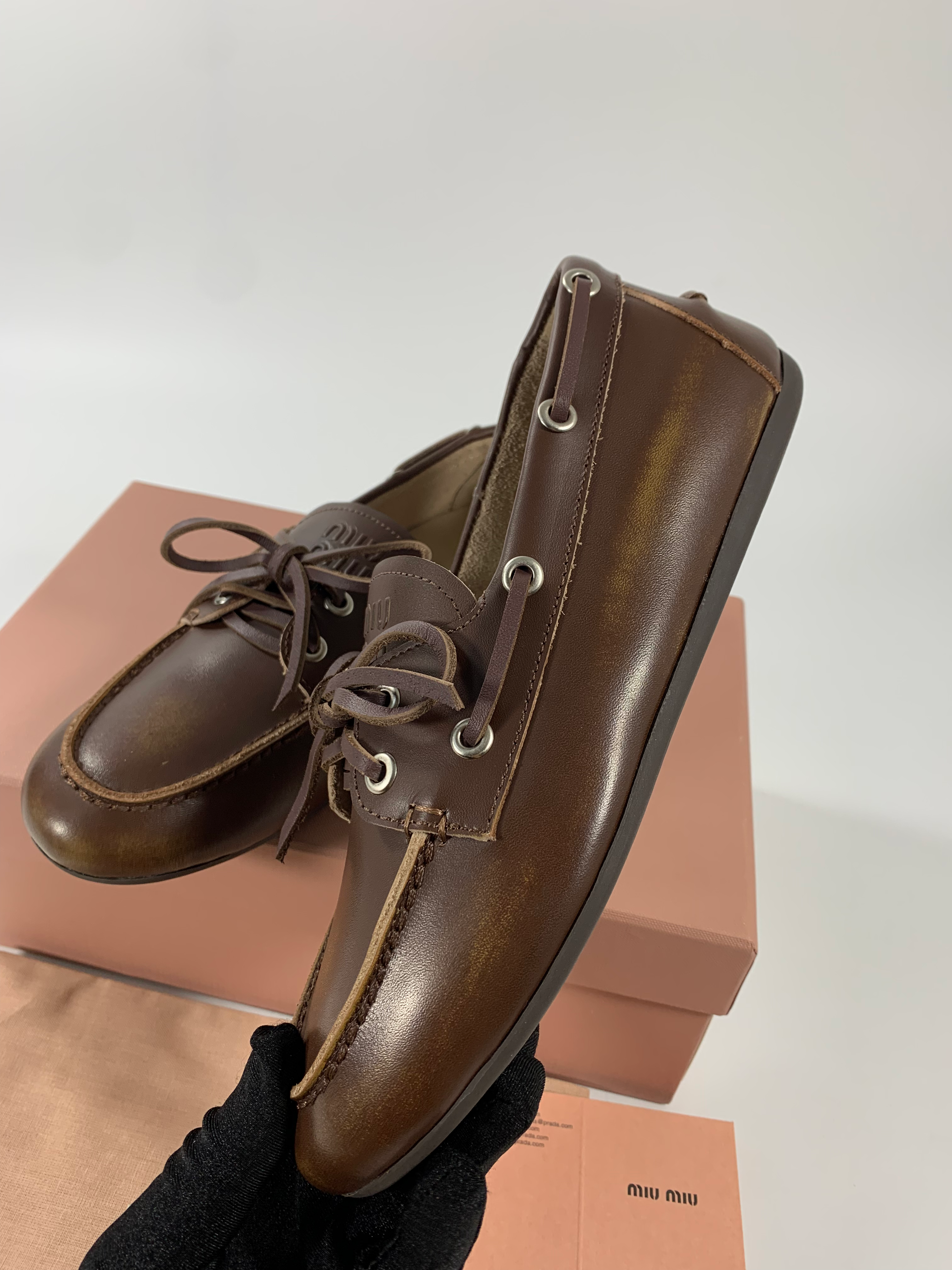 Sienna Unlined Bleached Leather Loafers