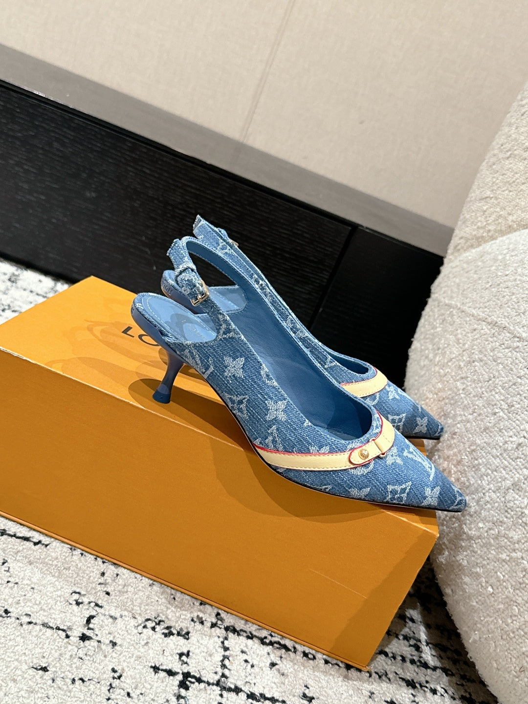 Blue Slingback Pump