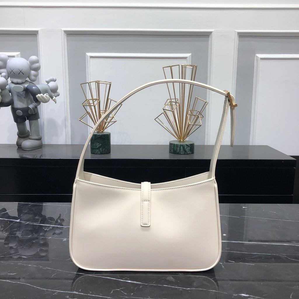 Cream SL leather shoulder bag