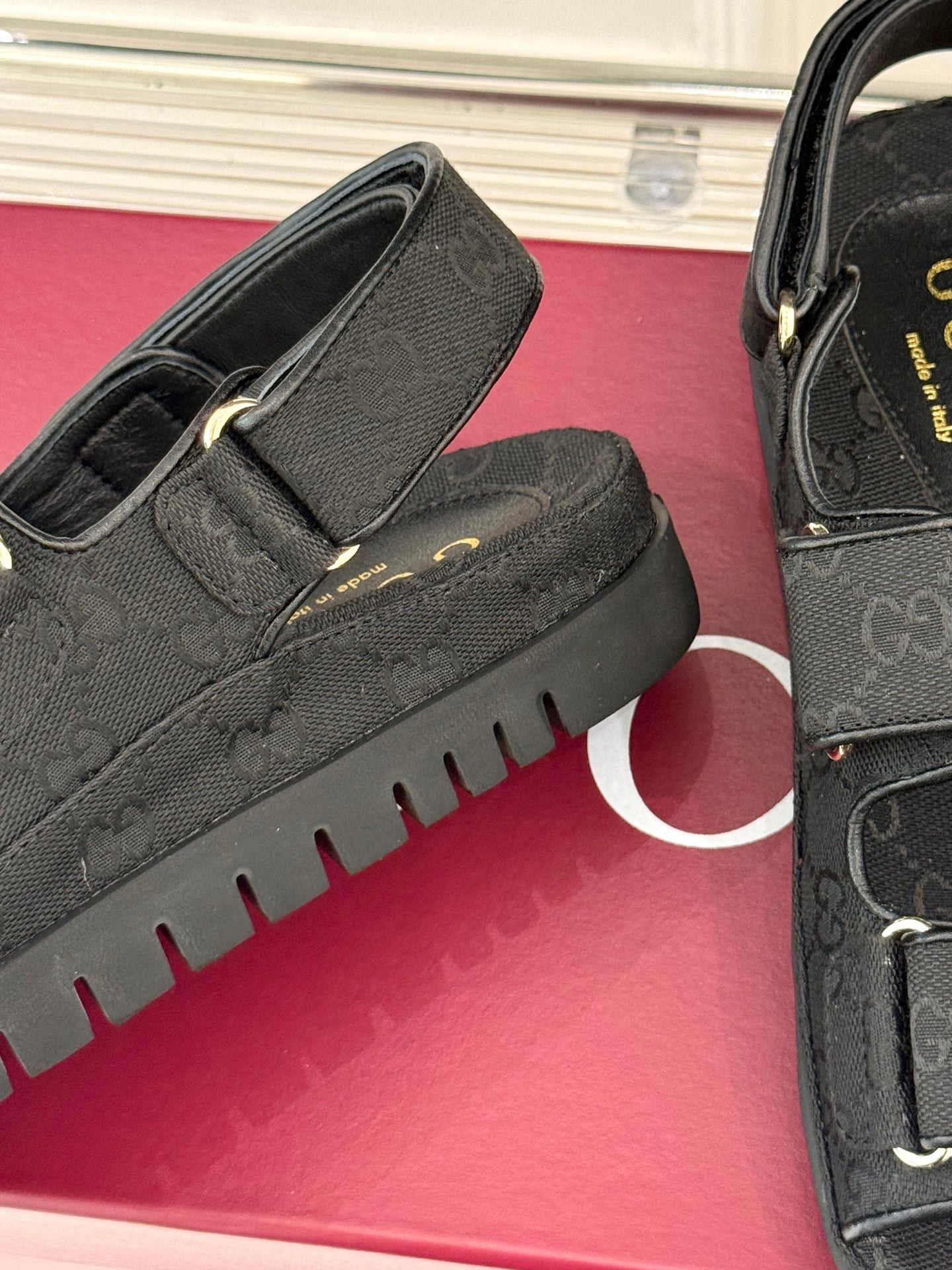 Black Sandal With Double G