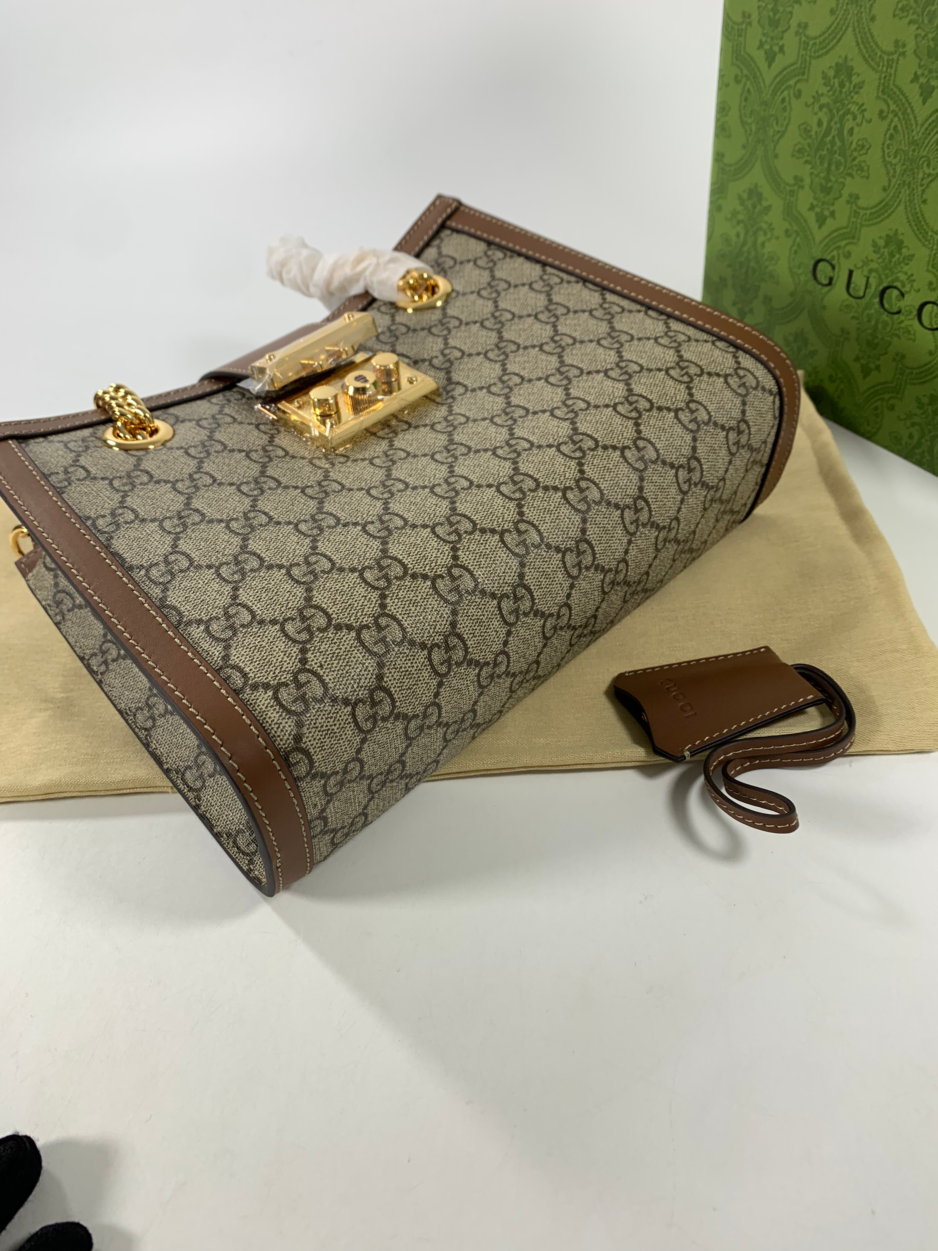 Beige/Brown GP Small Shoulder Bag