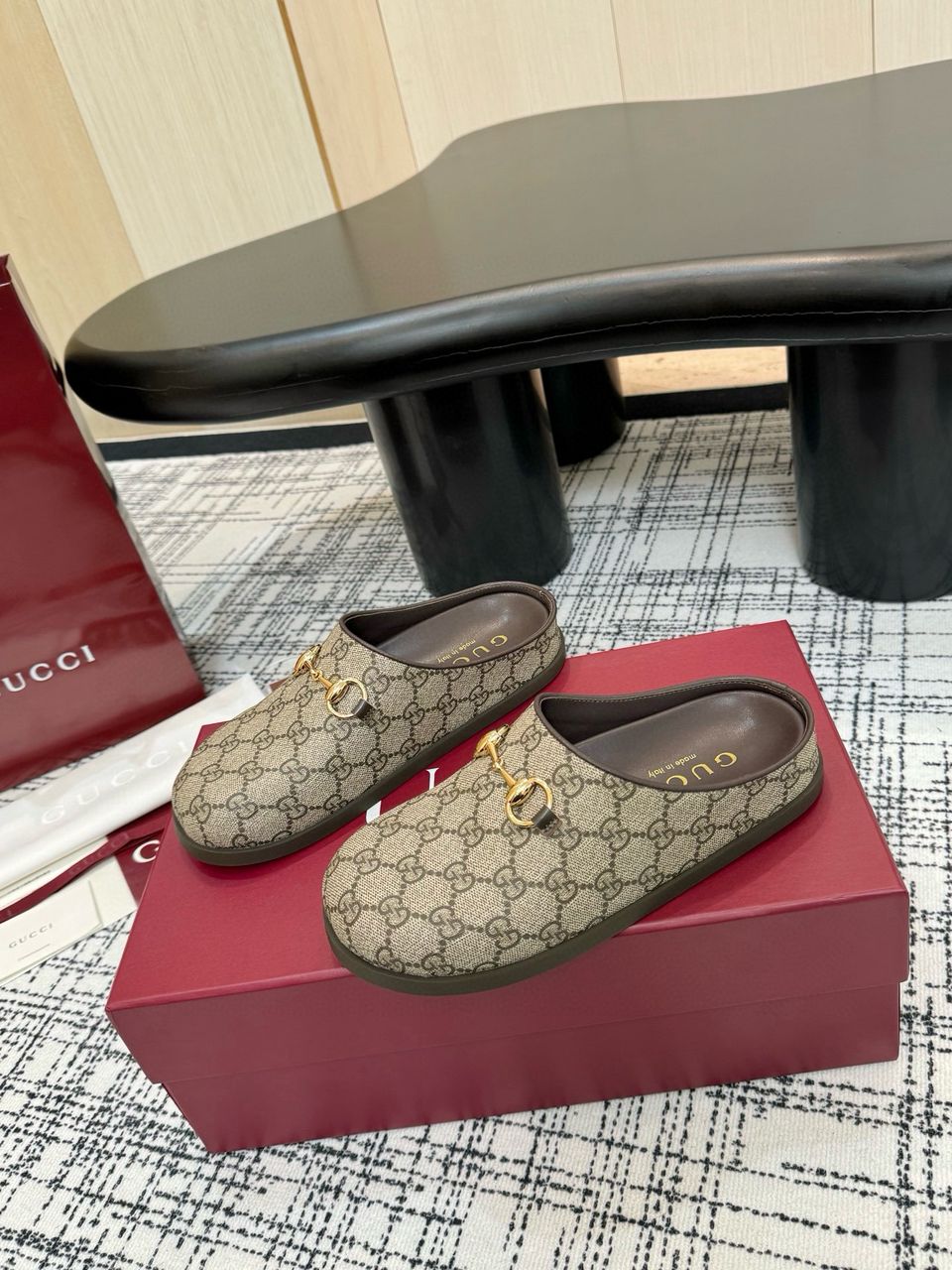 Camel & Dark Brown Mule With Horsebit