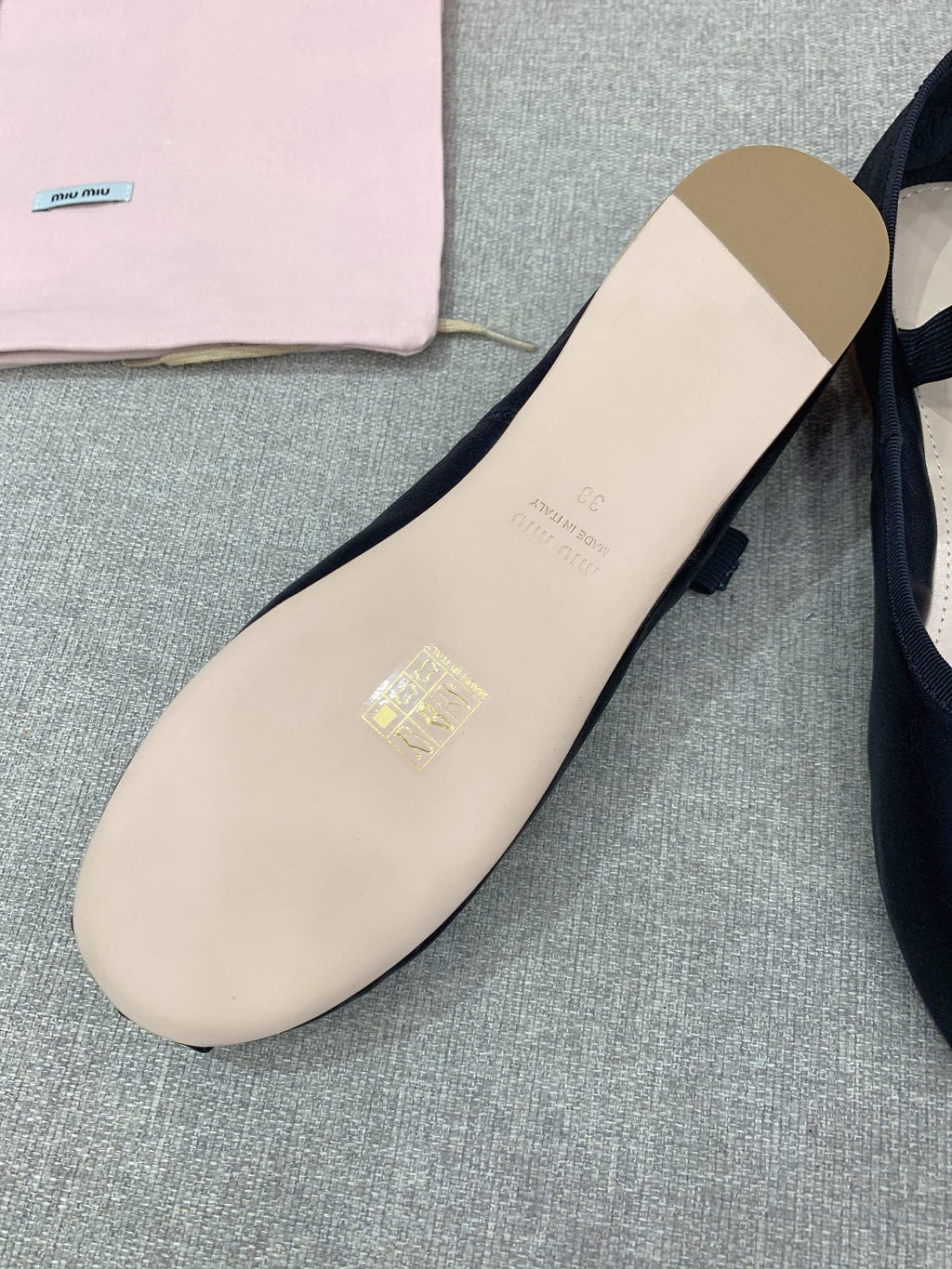 Black M Satin ballerinas