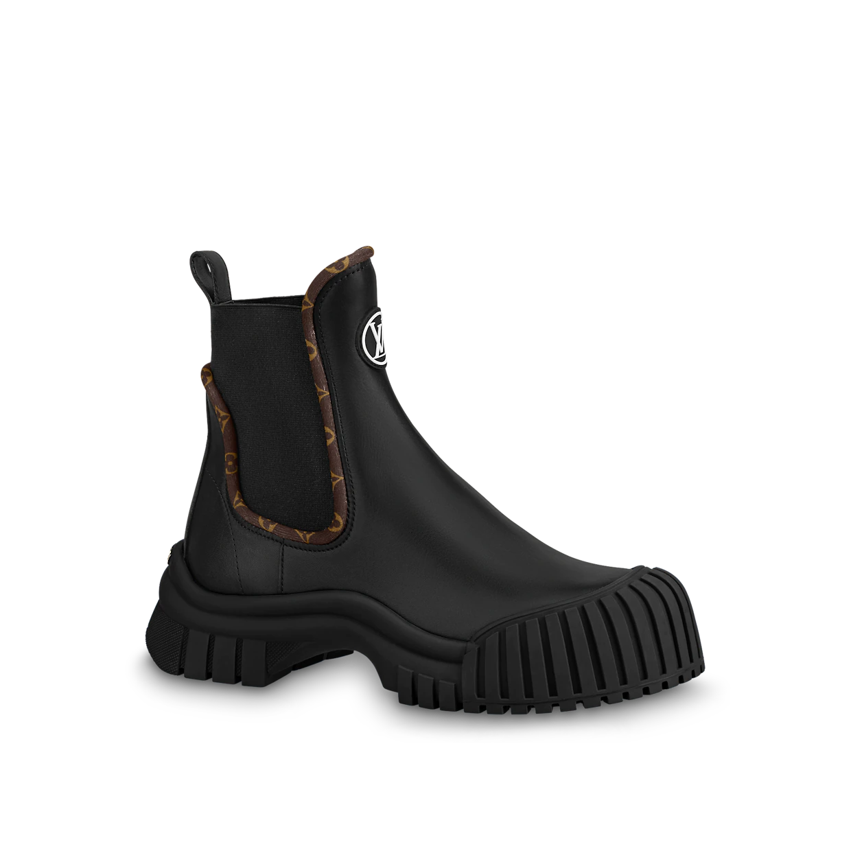 Noir LR flat ankle boot