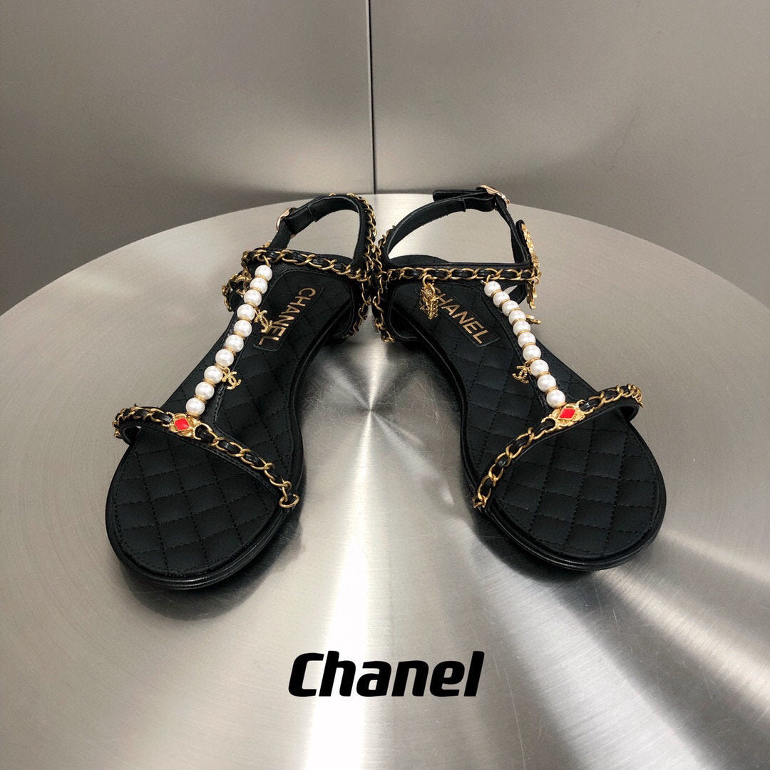 Black CC sandals