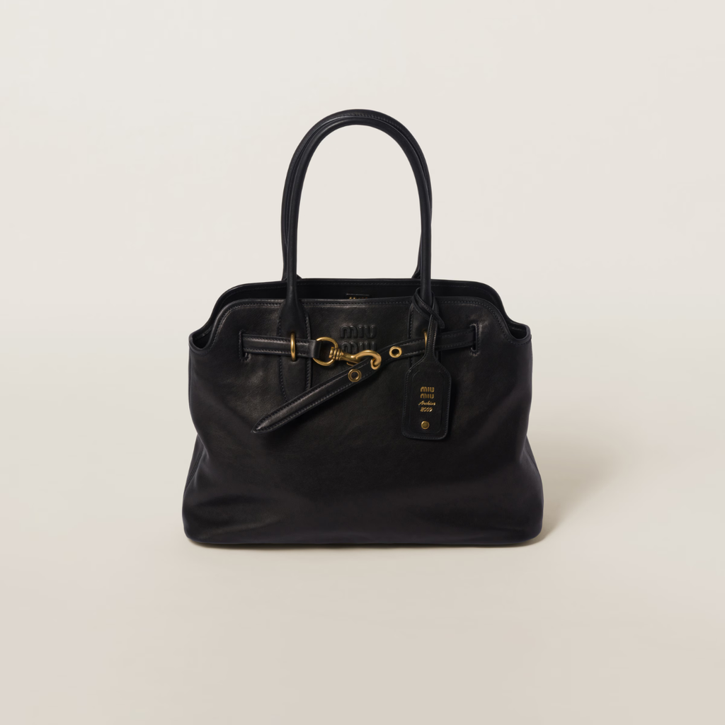 Black Aventure Large Leather Bag