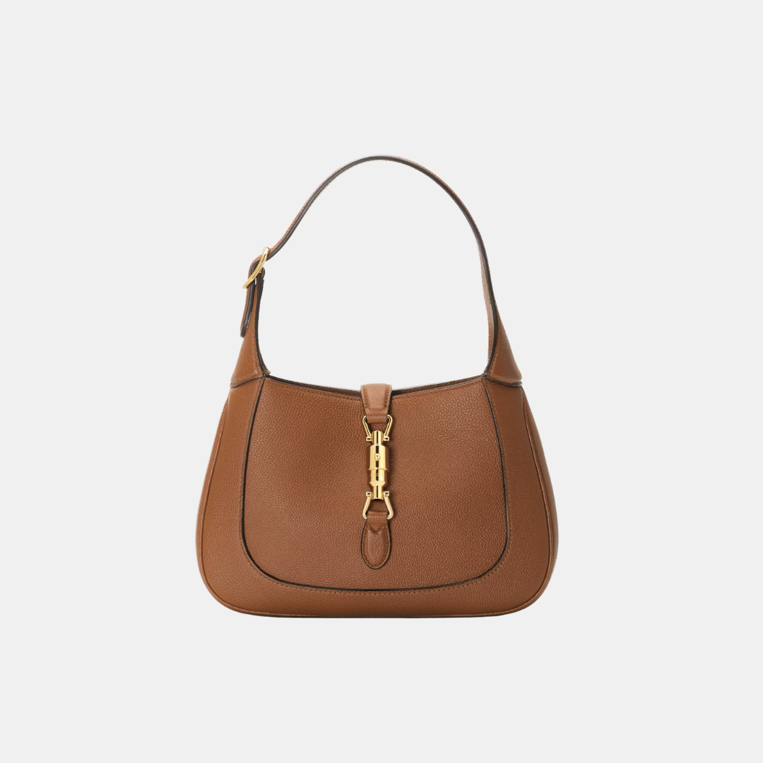 Cuir brown GJ 1961 small natural grain bag