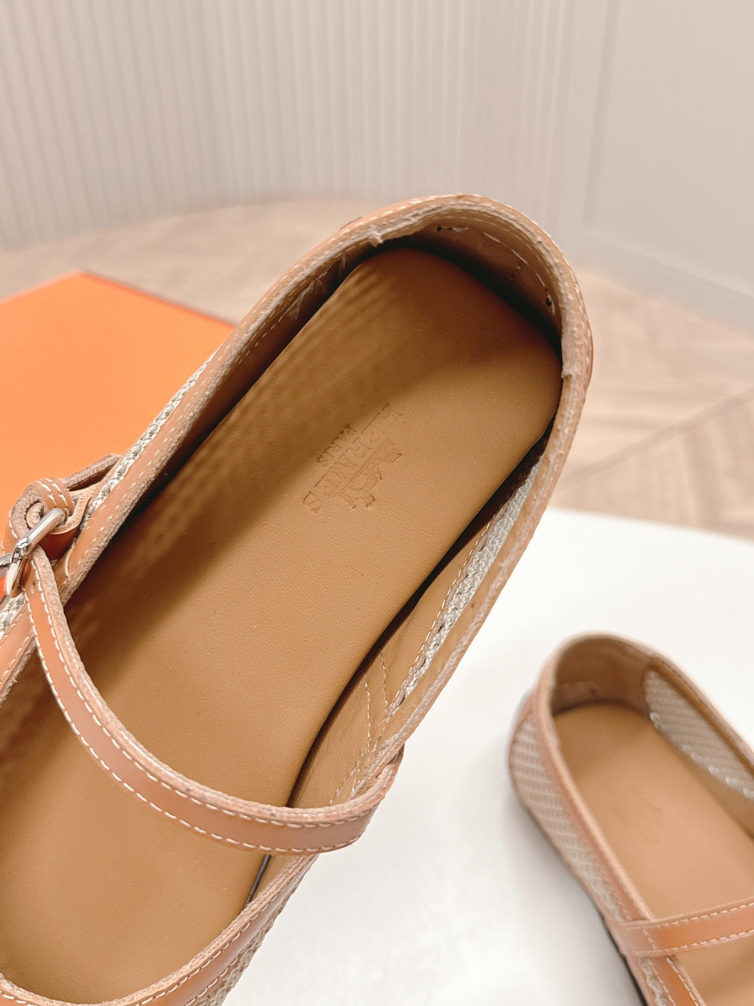 Beige Lin/Naturel Kichu Ballet Flat