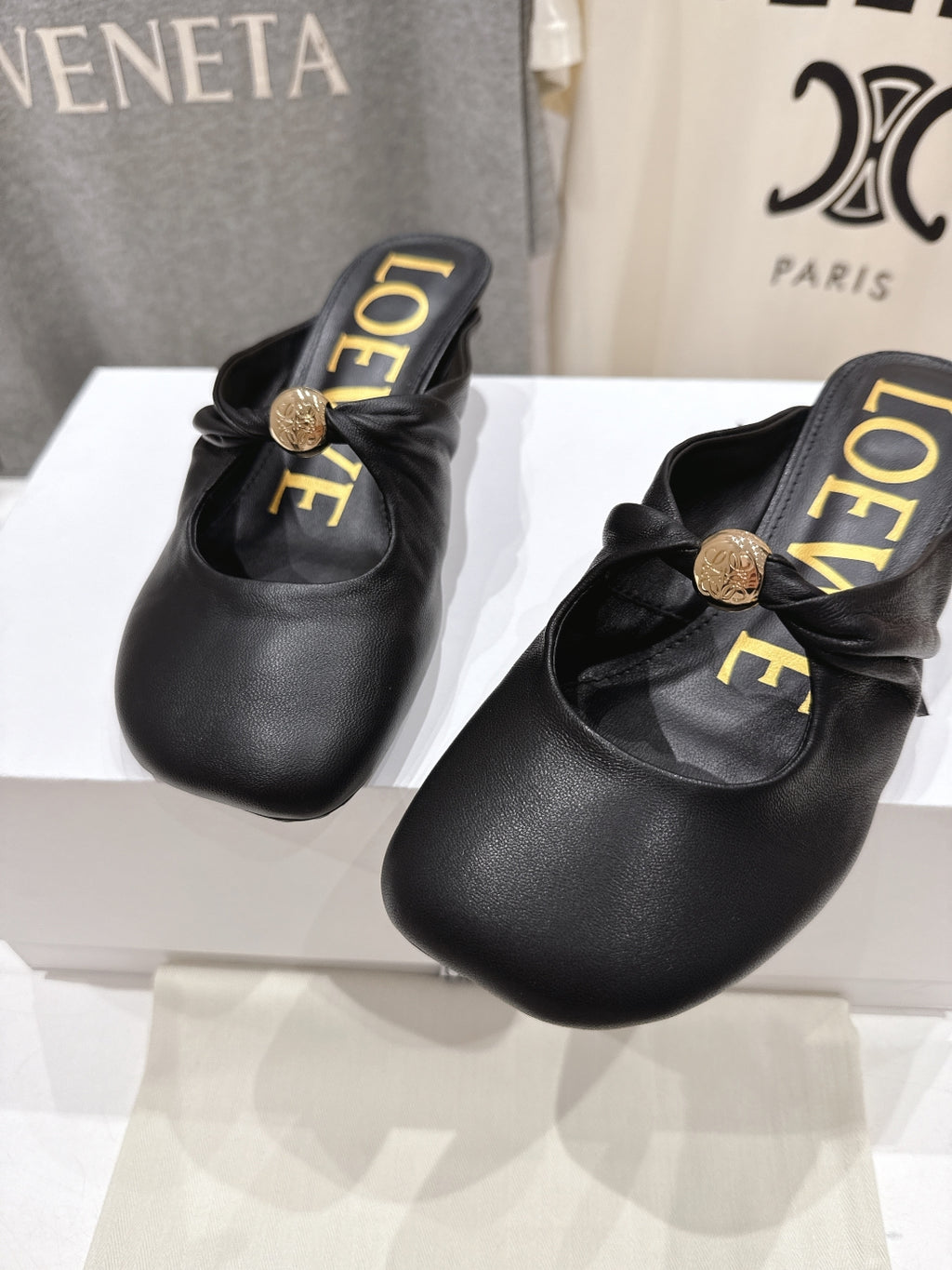 Black Pebble Soft Mule