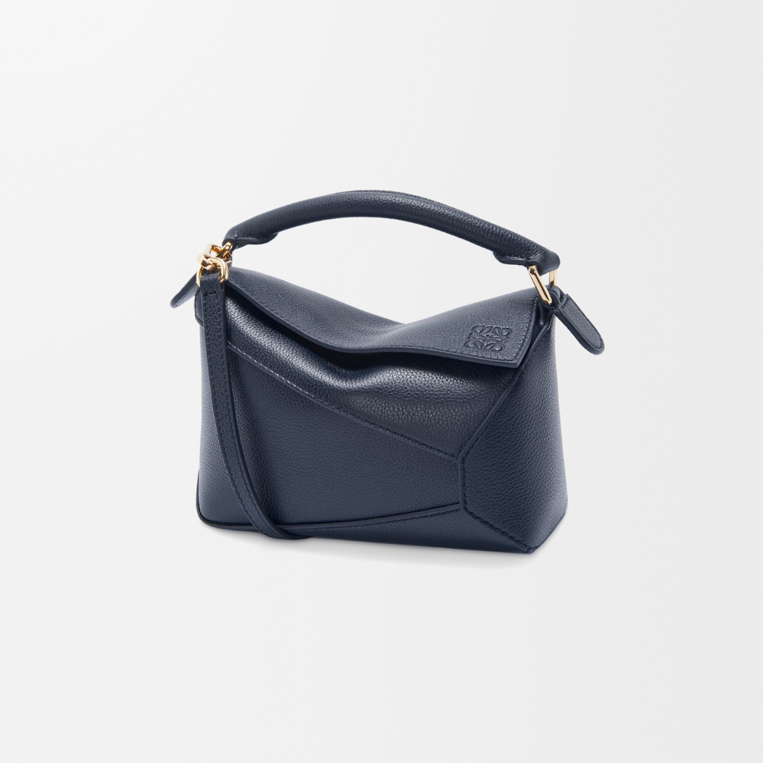 Deep Navy LP Mini Leather Shoulder Bag