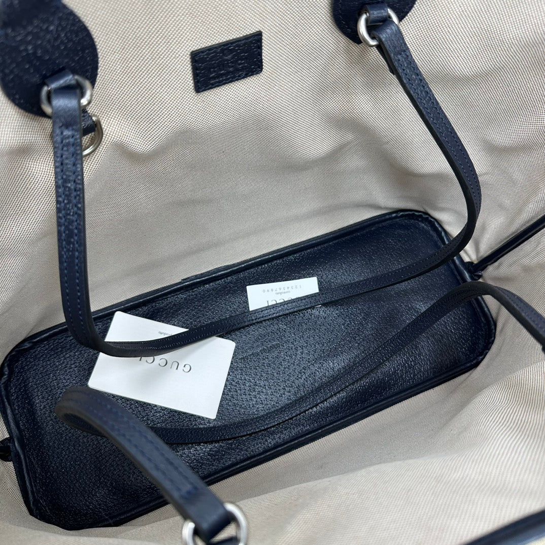 Beige & Blue GO Medium Tote Bag