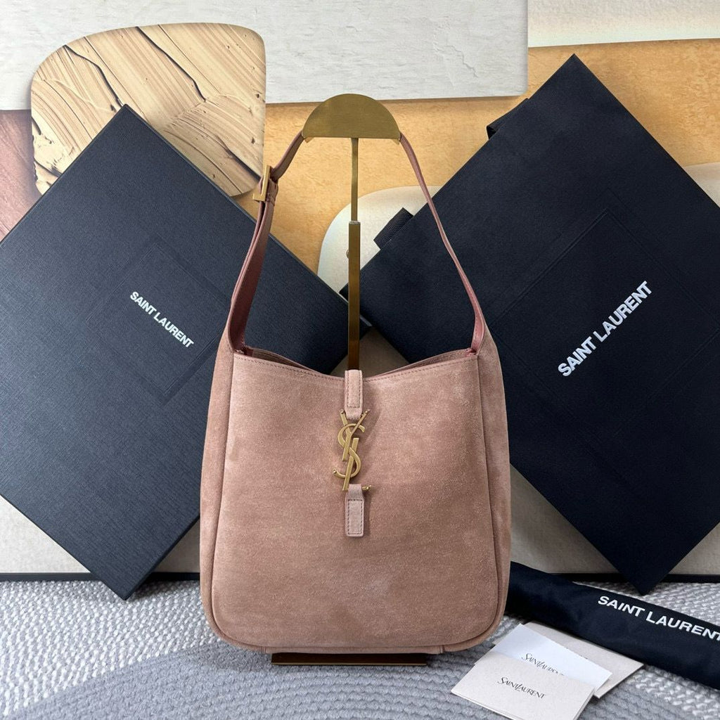 Barely Pink Le 5 à 7 Small Suede Shoulder Bag