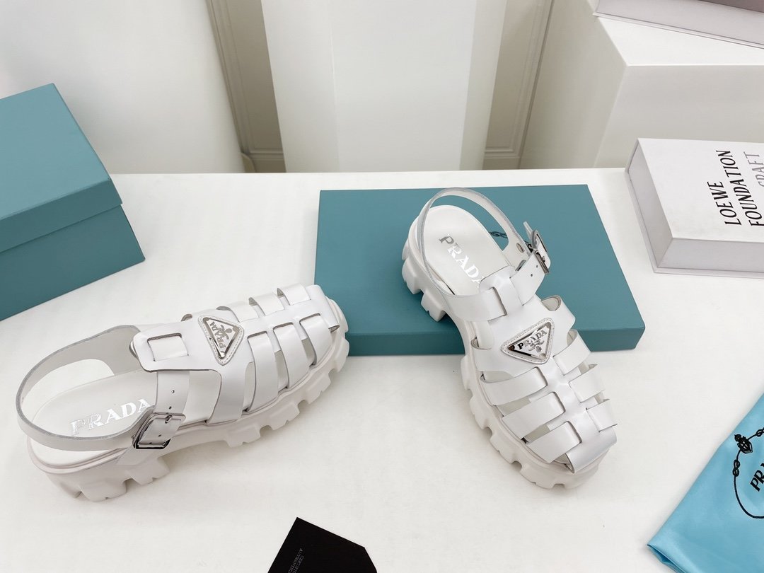 White PF rubber sandals