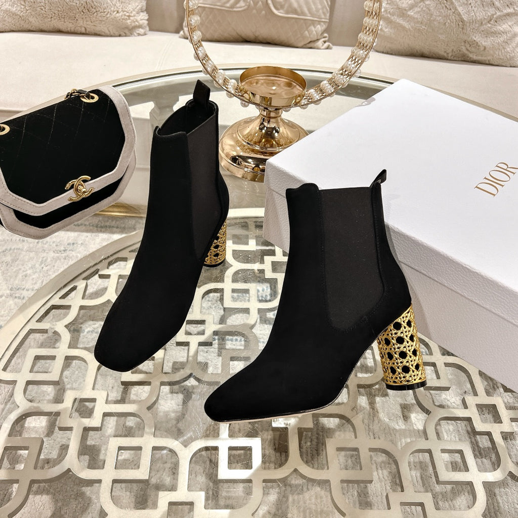 Black Icon Heeled Ankle Boot