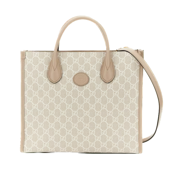 Beige & White small tote bag