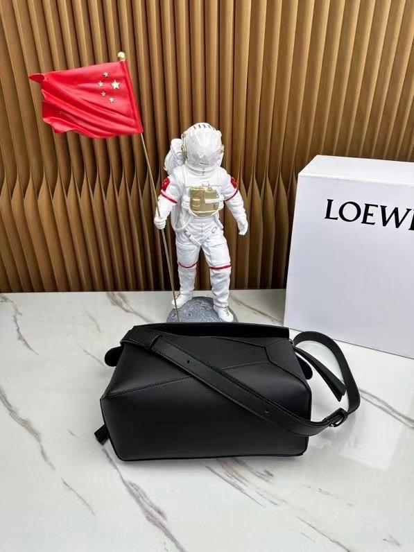 Black LP Small Leather Shoulder Bag