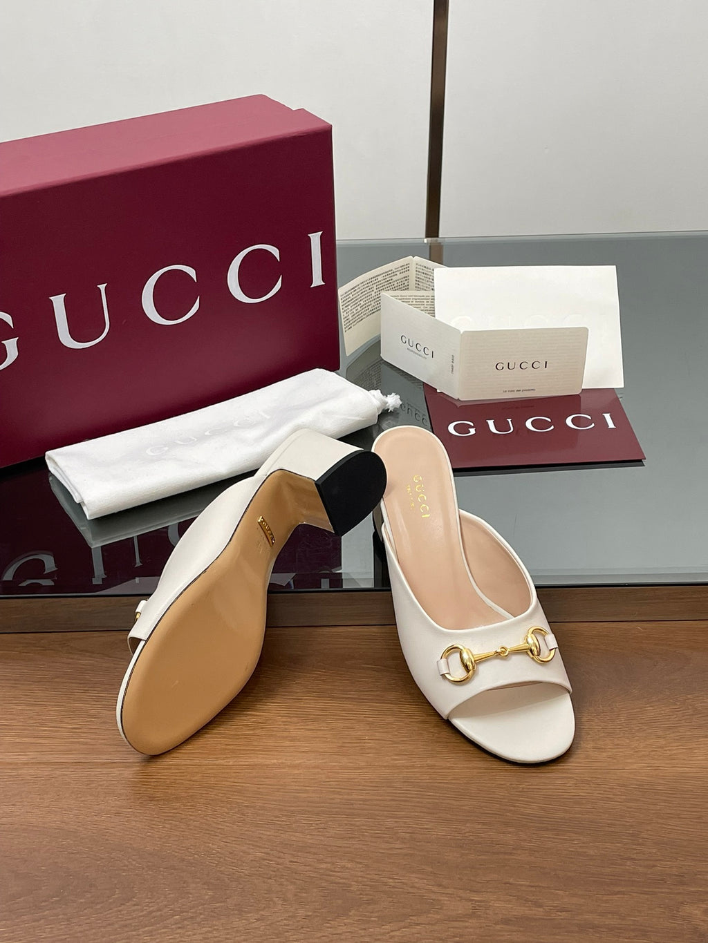 Ivory Horsebit Slide