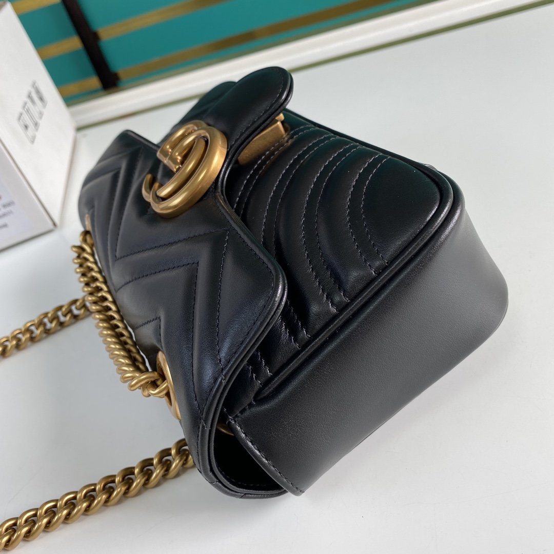 Black GM mini shoulder bag