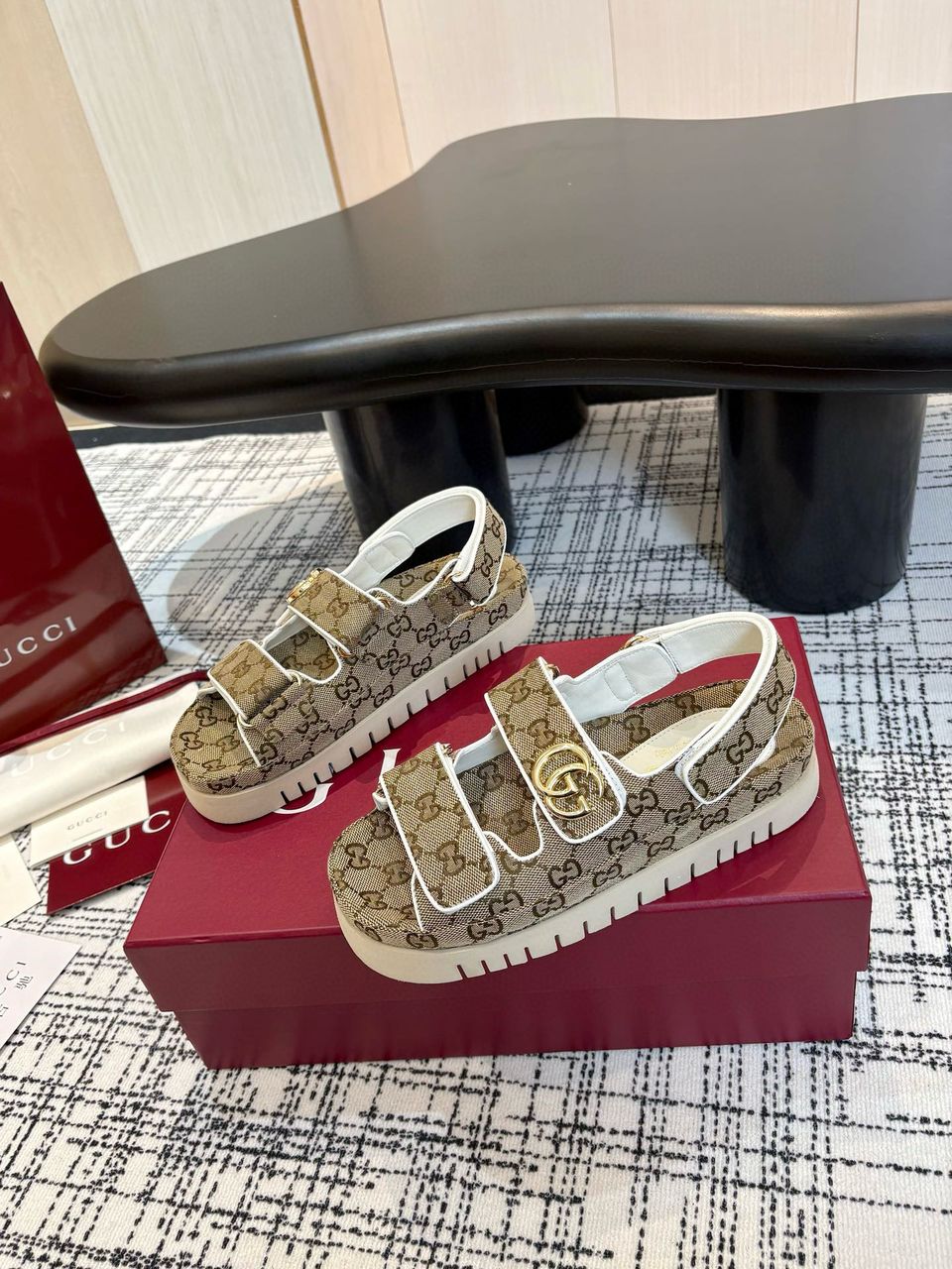 Beige & Dark Brown Sandal