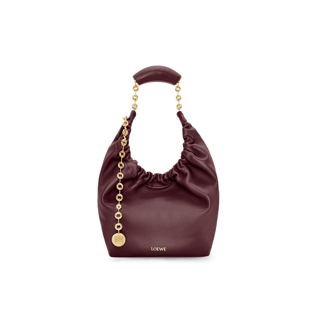 Dark Burgundy Small Squeeze Bag