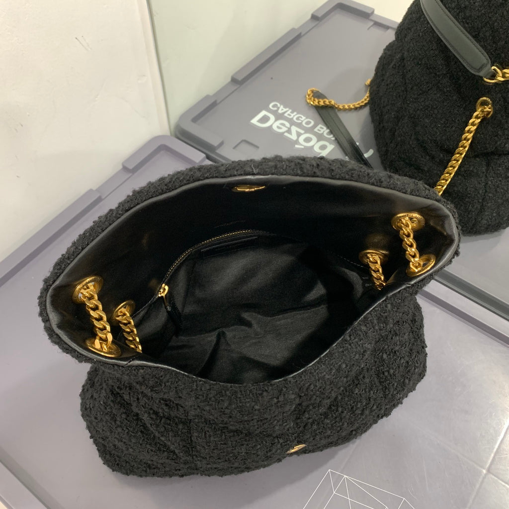 Black tweed LP small bag