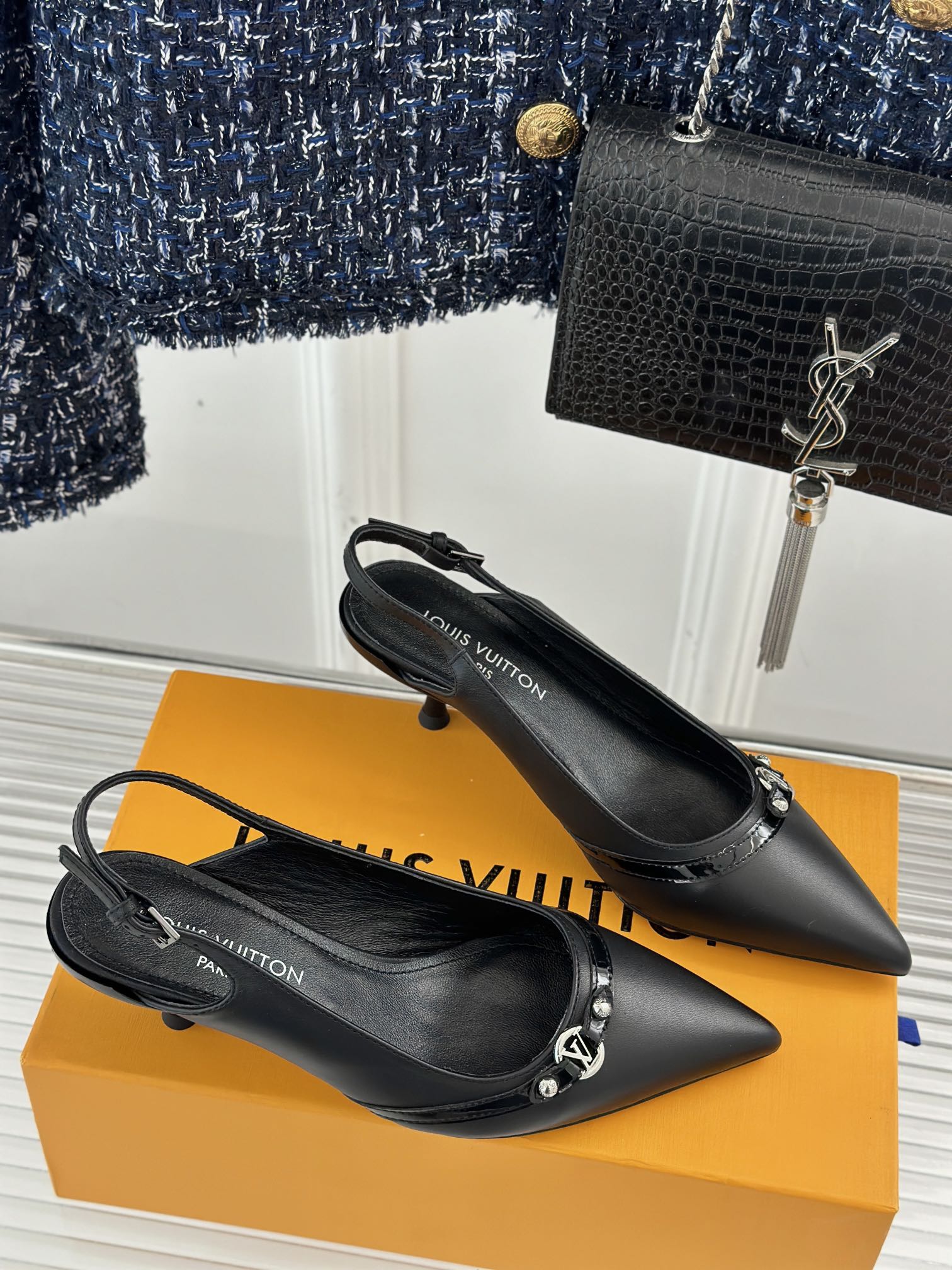 Black 6AM Slingback Pump