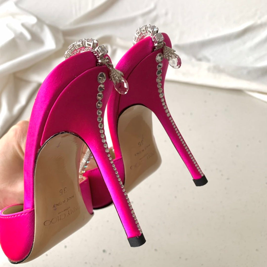 Fuchsia Satin JS Pumps