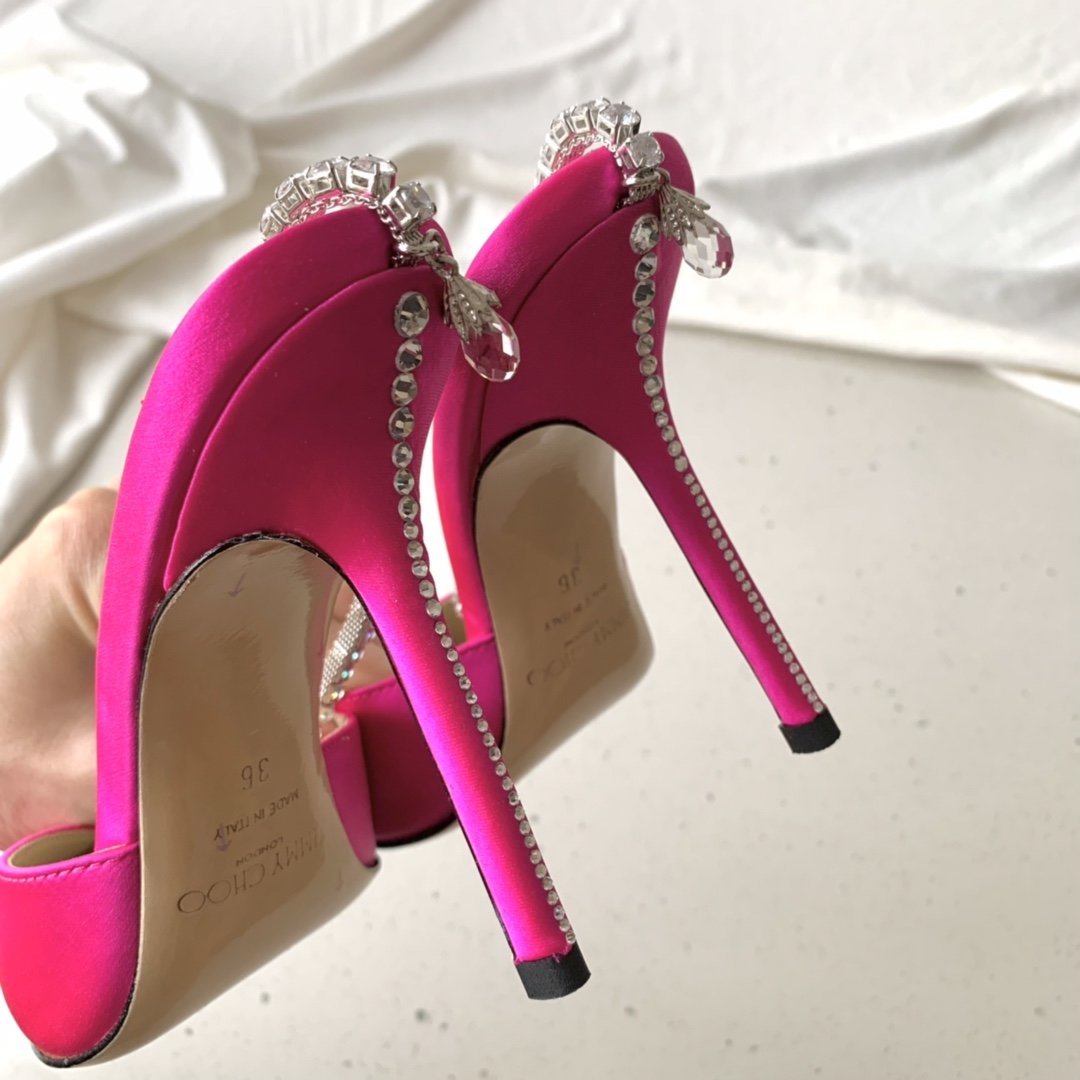 Fuchsia Satin JS Pumps