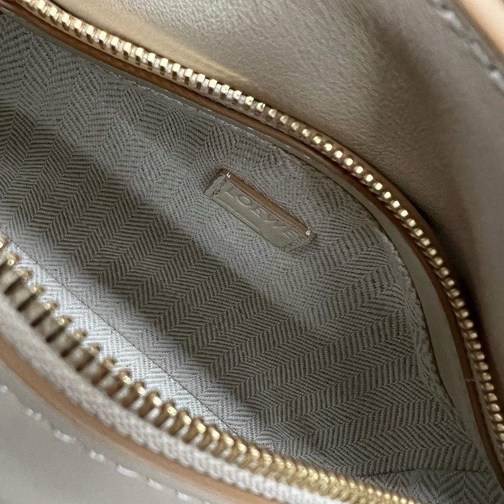 Angora/Dusty Beige/Gold LP Mini Leather Shoulder Bag