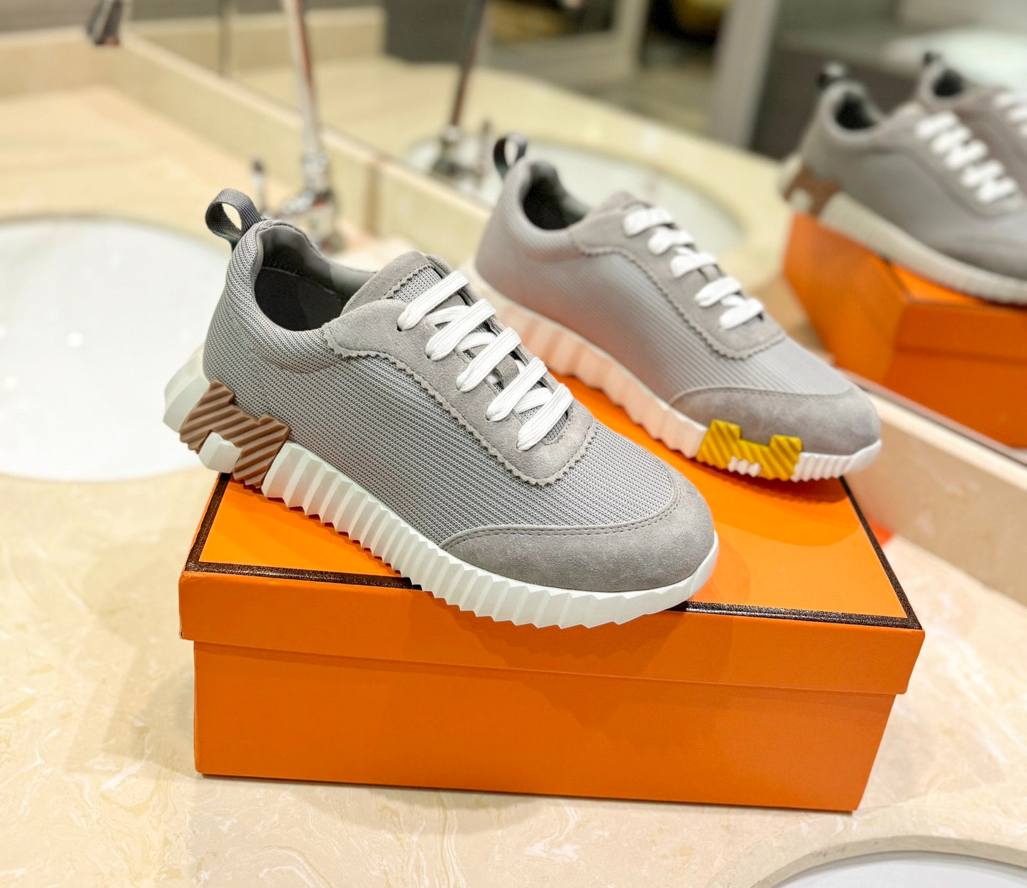 Men's Gris Tempérance Bouncing Sneaker