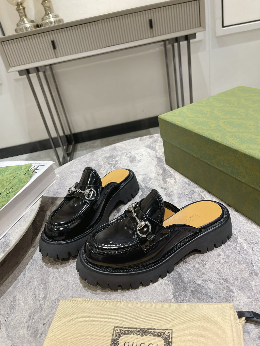 Black GG Mule