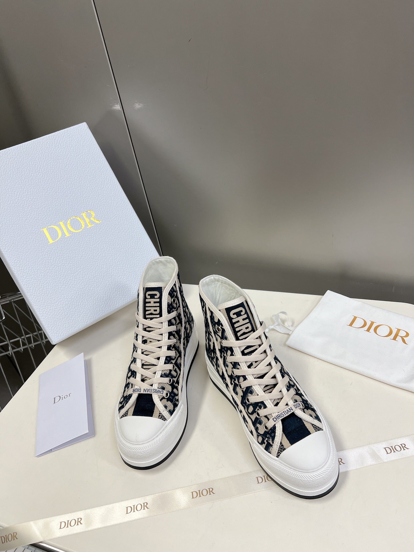 Deep Blue WD High-Top Platform Sneaker