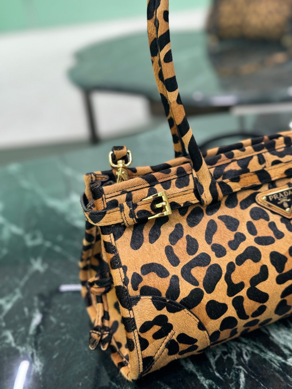 Honey Bonnie Medium Printed Leather Handbag