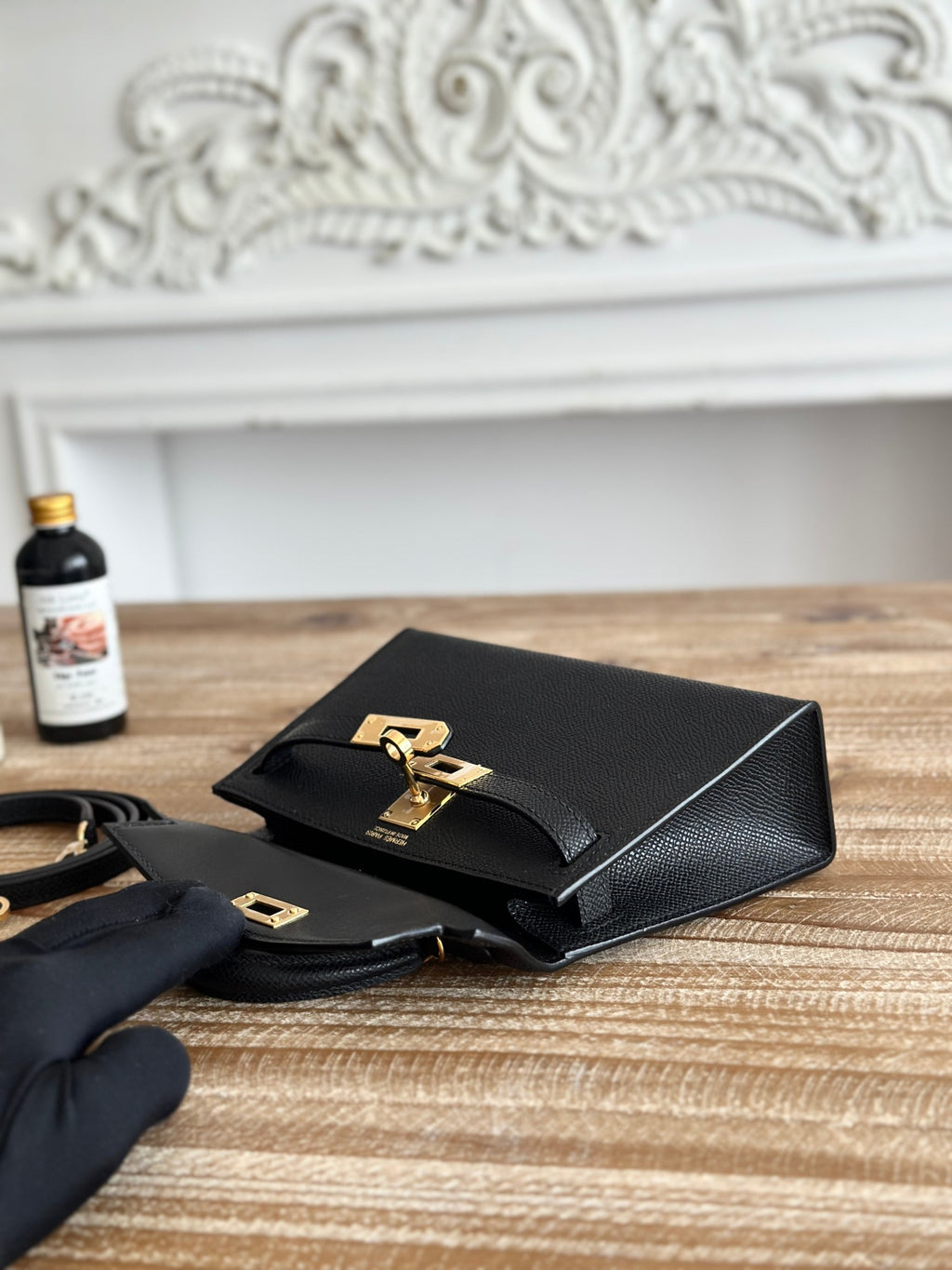 Black Kelly 20 With Gold Hardware