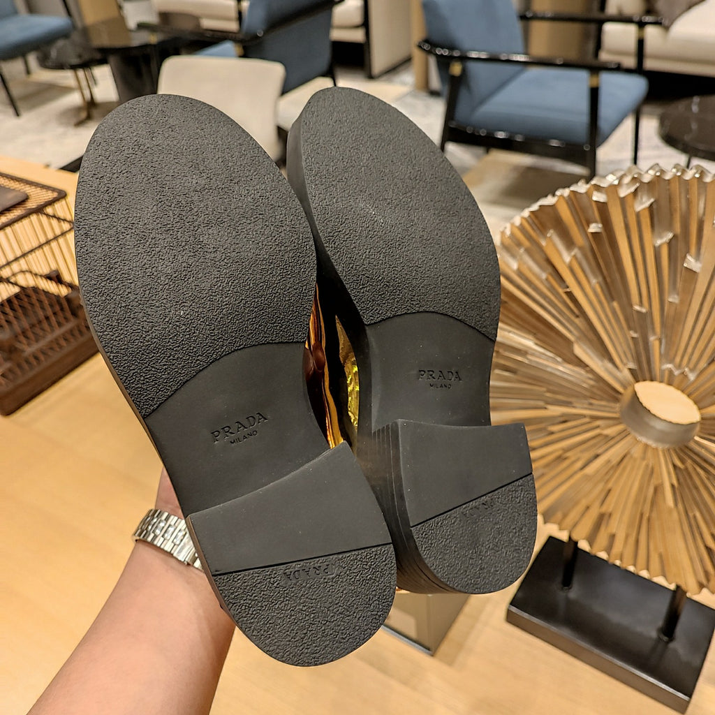 Platinum Metallic leather loafers