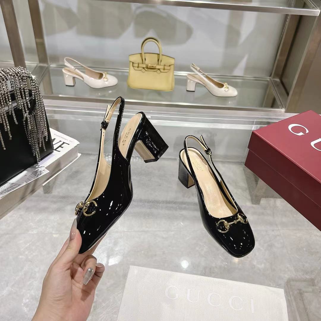 Black Horsebit Slingback