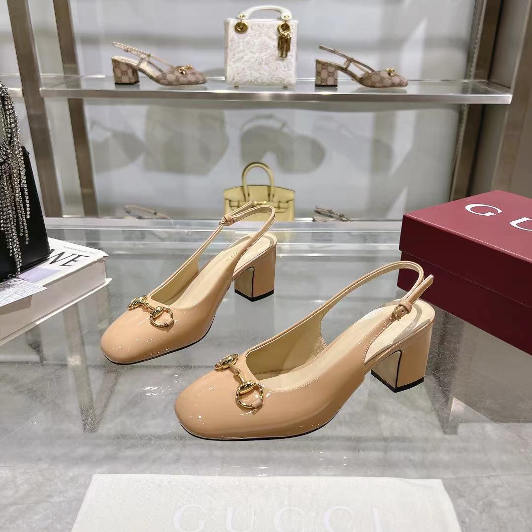 Rose Beige Horsebit Slingback