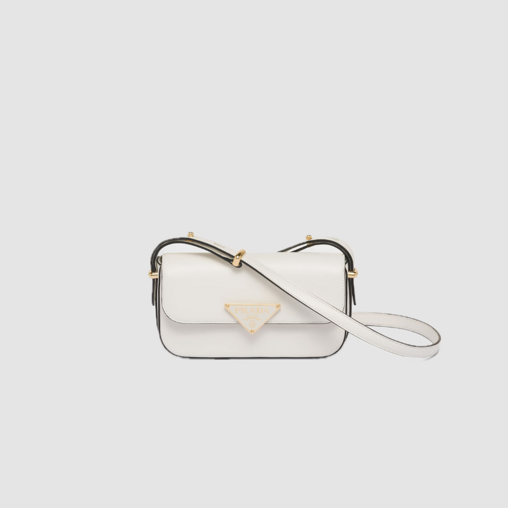White P Leather Shoulder Bag