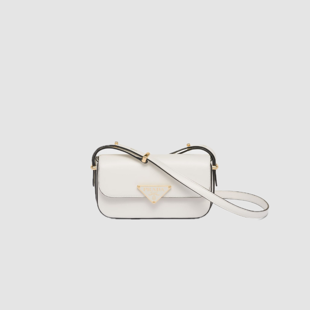 White P Leather Shoulder Bag