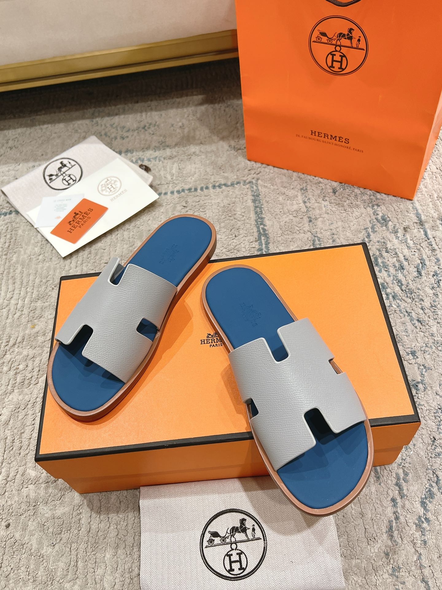 Gris Silex / Bleu Turquin Izmir Sandal