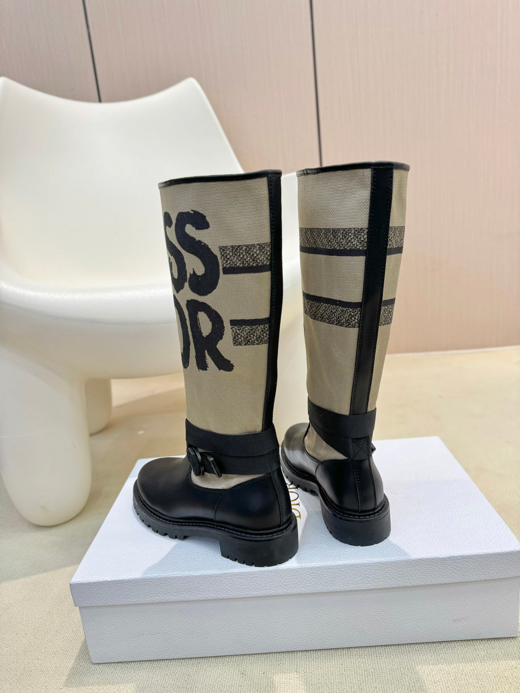 Warm Taupe Technical Canvas DM Boot