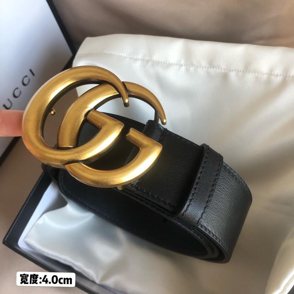 Black G leather belt 40 mm