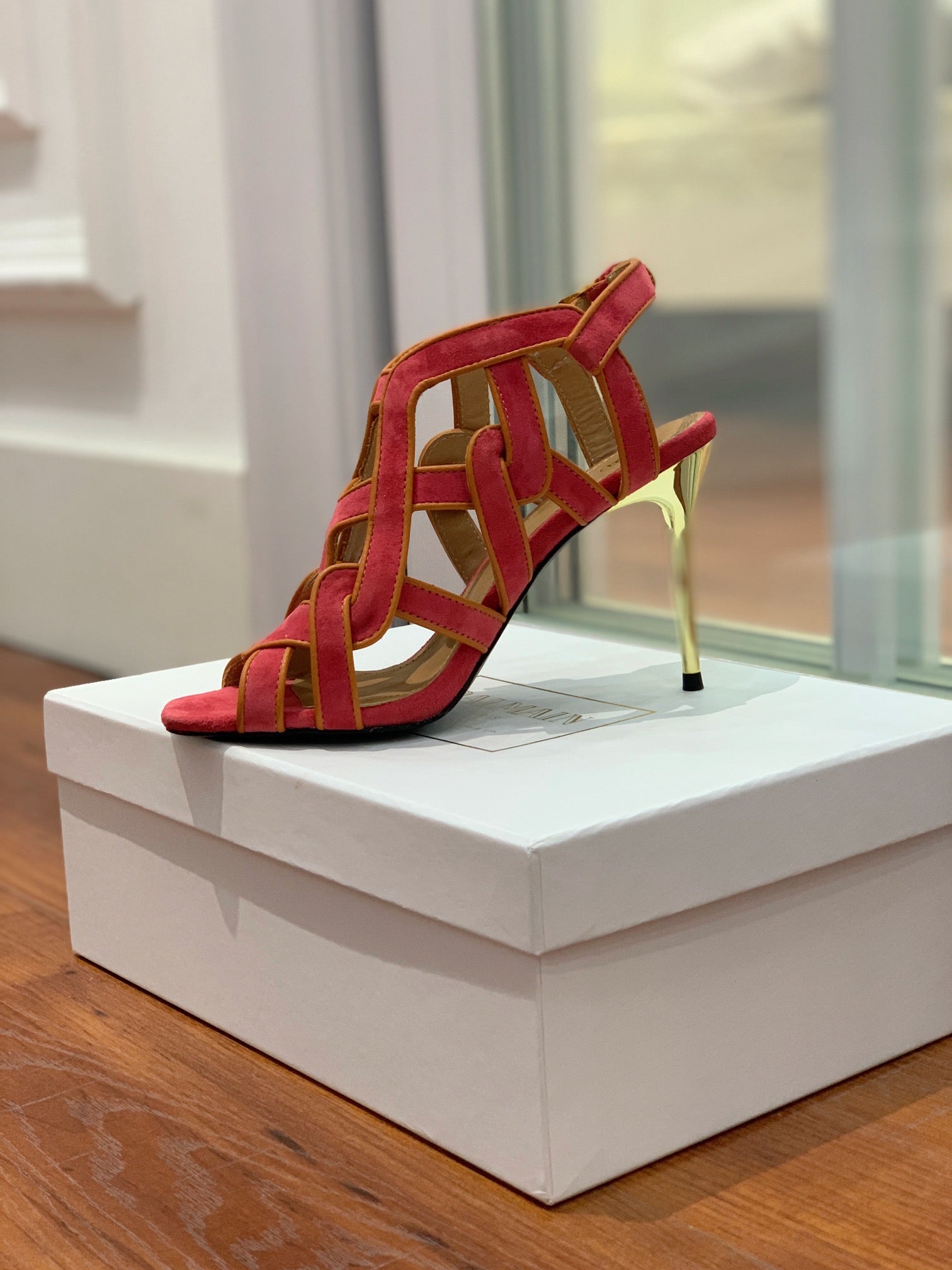 Rose & Orange BU strappy sandals