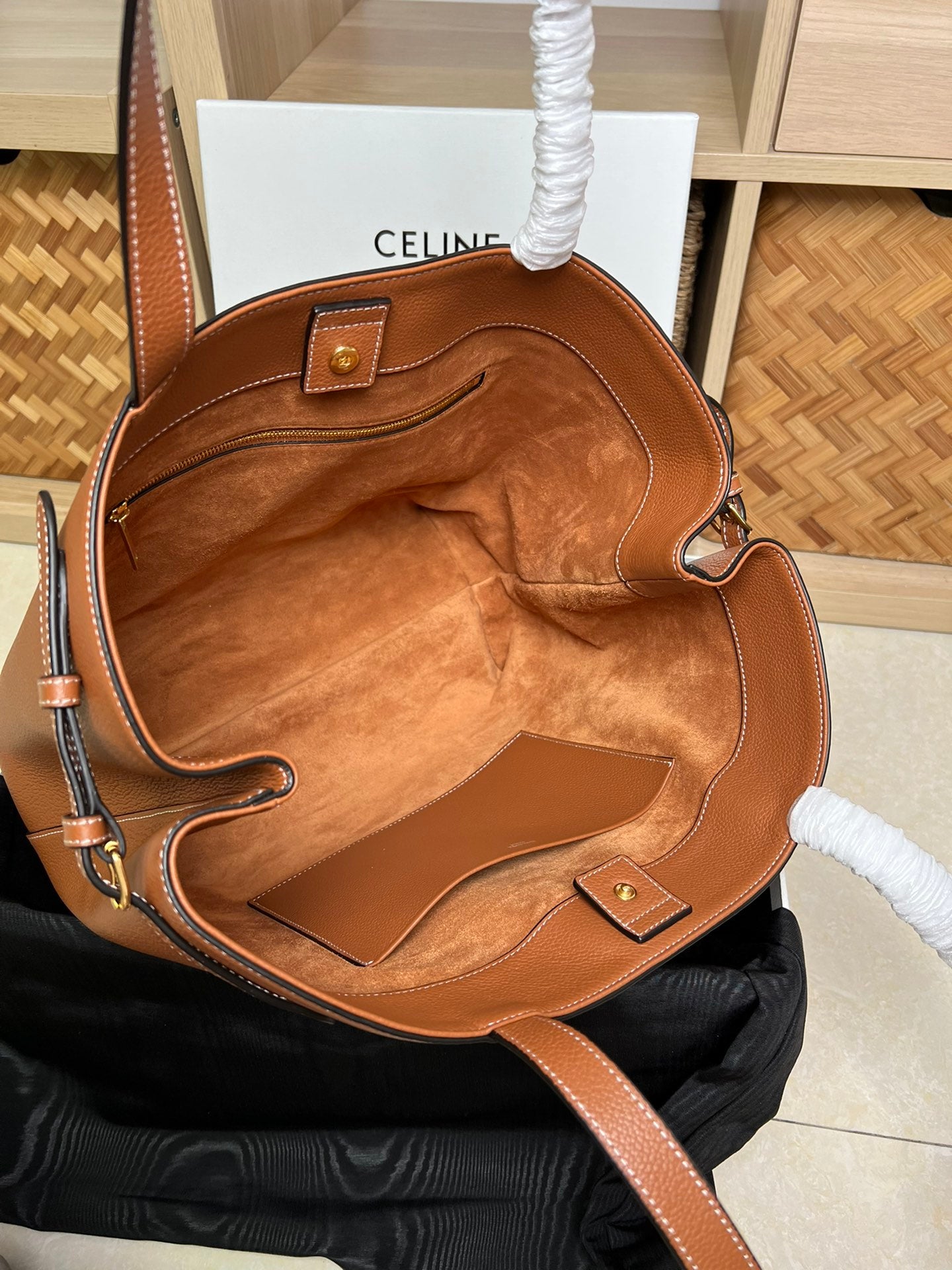 Tan Small Cabas Anaïs Cuir Triomphe